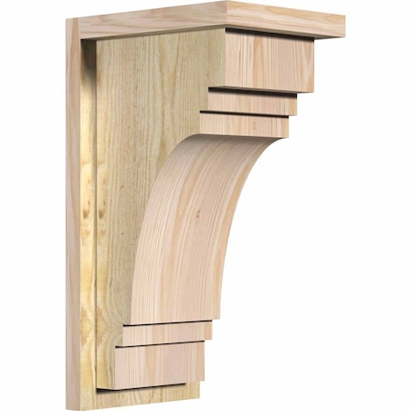 Ekena Millwork Pescadero Rough Sawn Corbel w/Backplate, Douglas Fir, 8"W x 10"D x 18"H COR08X10X18PEC01RDF